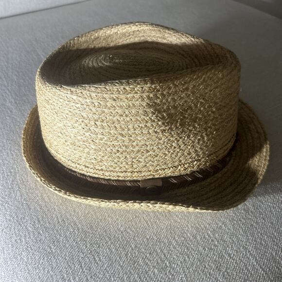 Peter Grimm Brown Fedora Hat One Size OS True Character Raffia - Picture 3 of 9